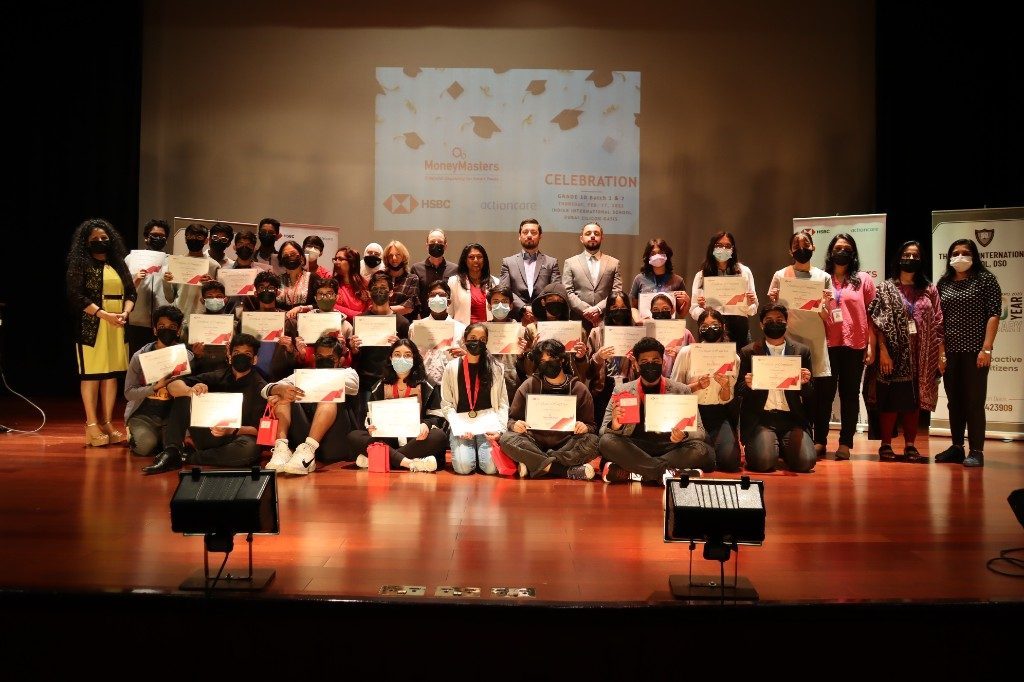 Action Care MoneyMasters Grade 10 youth certificate ceremony at Indian International School Dubai