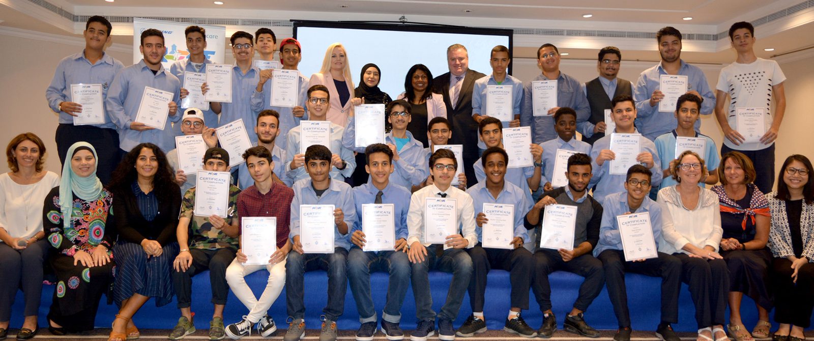 MOVE youth employability workshop — students with completion certificates