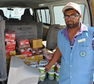 Action Care coordinated the delivery of donated foodstuffs
